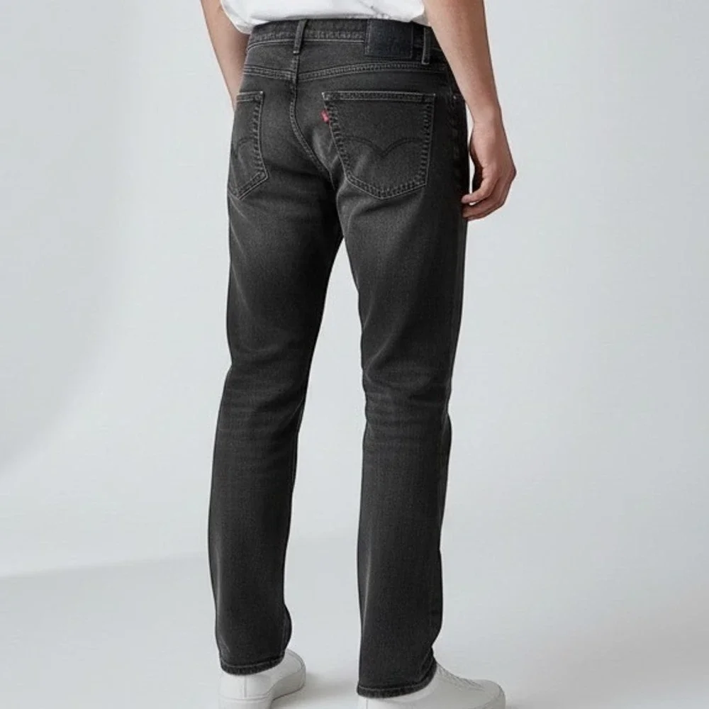 Levis 505 Regular Fit Jeans Mens 38x28 Faded Black Good Straight Leg Denim
